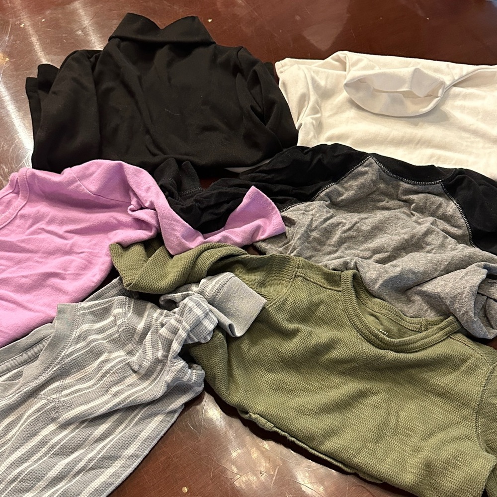 Toddler boy fall bundle Assorted Long Sleeve Shirts 6 long sleeve shirts size 2T